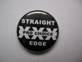 Sraight Edge,  odznak 25mm
